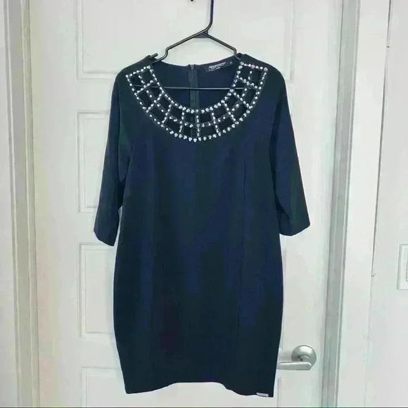 RINASCIMIENTO BLACK DRESS  STUDDED SIZE SMALL - Picture 8 of 10